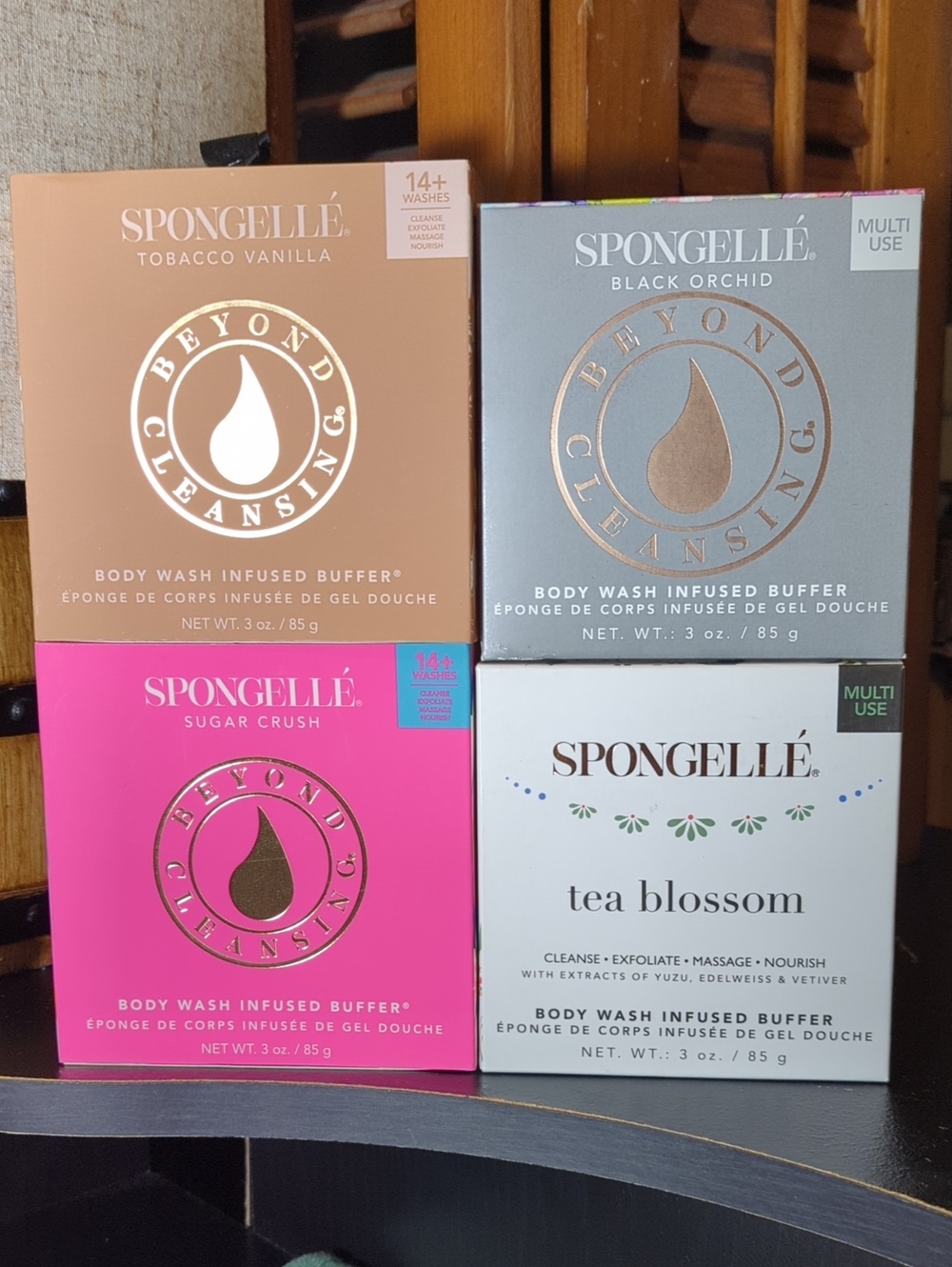 Spongelle Body Wash Infused Buffer Vanilla Orchid Tea Sugar Lot Of 4 NEW NIP 💫